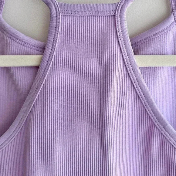 J.o&co Light Support Seamless Rib Knit Tank Top, Lilac/Lavender Tank, Size M-L - Picture 15 of 16
